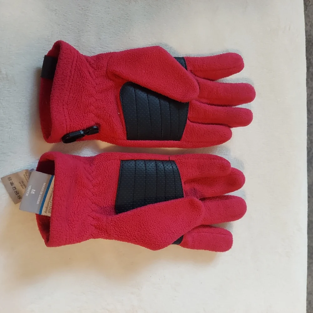 Columbia Pink Fleece Gloves Girls Size Medium Winter